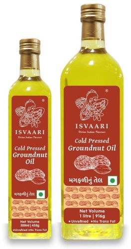 Isvaari Cold Pressed Groundnut Oil, Packaging Type : Bottle