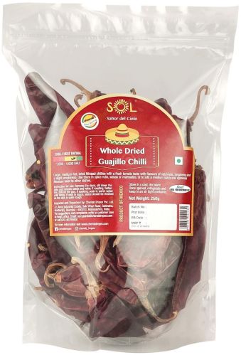 Sol Whole Dried Guajillo Red Chillies With Stem (250g)