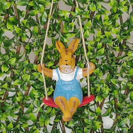 Resin Hanging Rabbit Show Piece, Packaging Type : Box