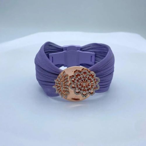 Silver Muse Women Pure Silver Fabric Bracelet