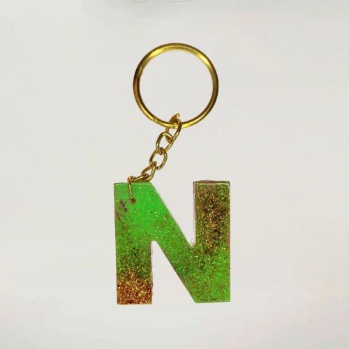Multi-design Resin Keychains With N Alphabet