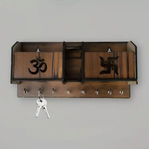 Om Swastik Key Holder With Storage Box