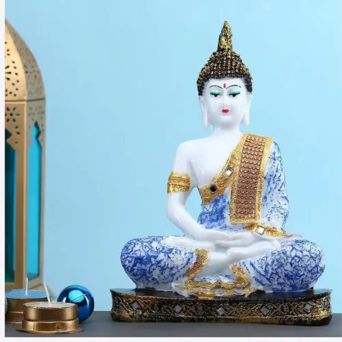 Sitting Lord Buddha Idol Statue Decorative Showpiece