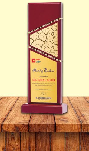 Polished CA-8102 Wooden Corporate Award, Packaging Type : Paper Box