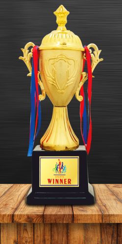 Polished PC-33 Plastic Sports Trophy, Color : Golden For Award Ceremony