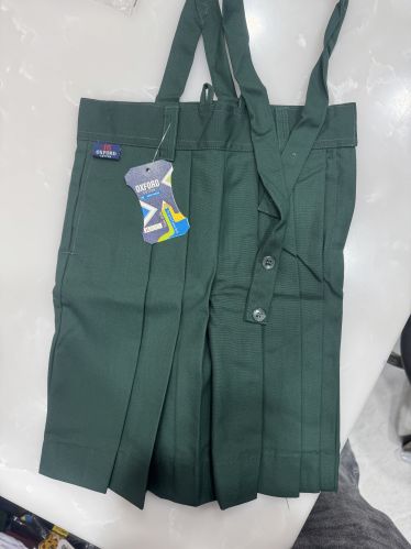 Plain Oxford Cotton School Uniform Green Skirt