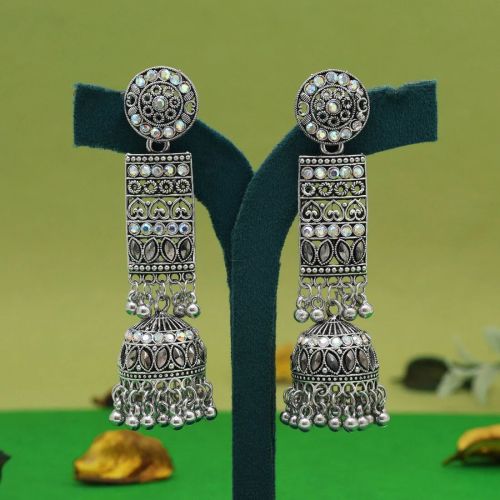 Silver Color Oxidised Earrings (GSE3060SLV)