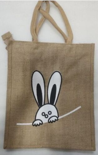 Printed Jute Handle Bag