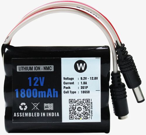 1800mAh Rechargeable Lithium Battery Pack With Warranty For GPS, CCTV