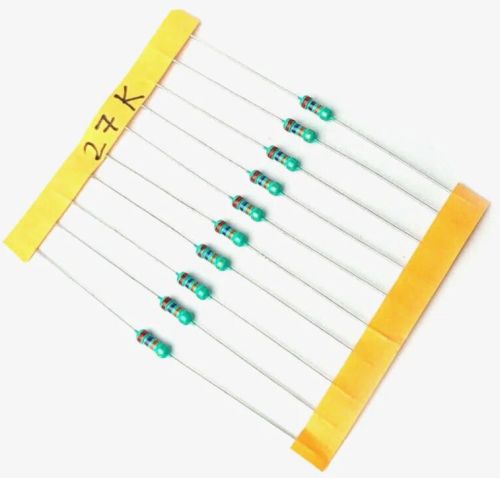 27K Ohm, 1/4 Watt Resistor With 5% Tolerance (Pack Of 10)