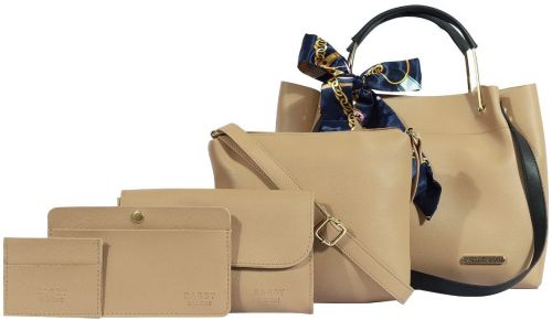 Beige Ladies Handbag Set Of 5
