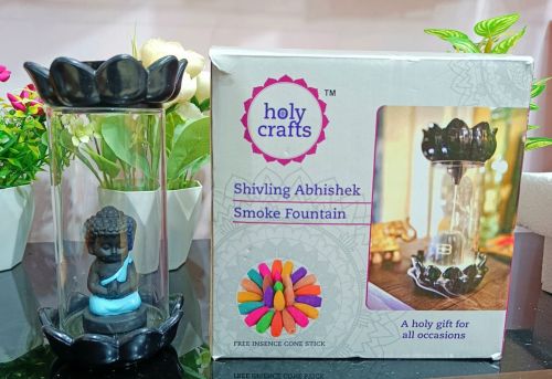 Buddha Ji Glass Smokey Fountain With 10 Cons