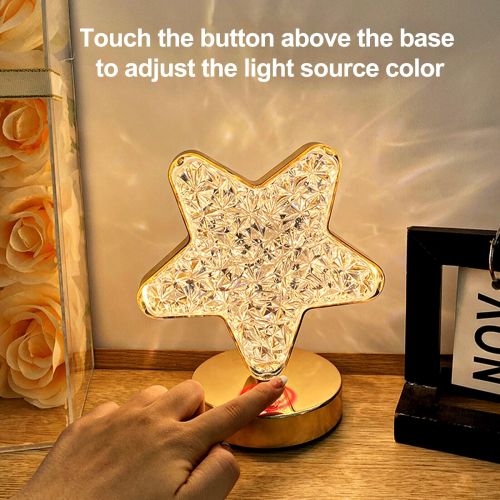 Crystal STAR Touch Lamp With 3 Flashing Modes