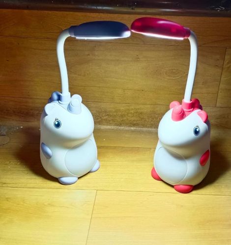 Plastic Cute Unicorn LED Study Lamp, Color : Multicolor