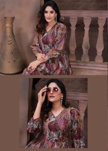 Premium Chanderi Designer Pink Women Co-ords Set