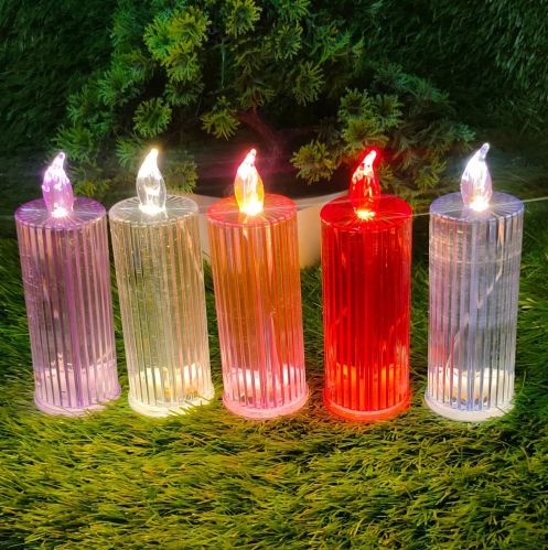 Plastic Flameless Multicolour Candles, Speciality : Battery-operated