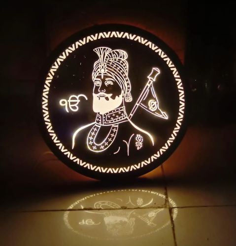 Guru Govind Singh Ji Round Decorative Light