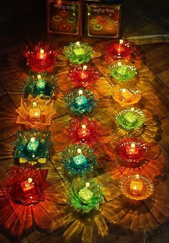 Shadow Water Sensor Diya, Power Source : Battery-operated