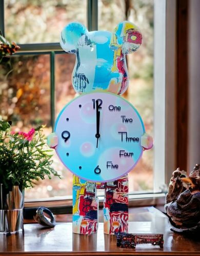 Teddy Bear Wooden Wall Clock