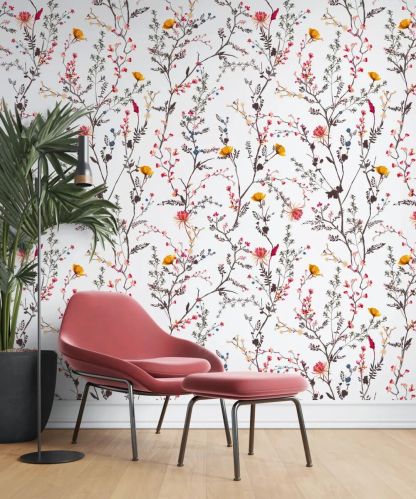 Decals Botanic Bliss Wallpaper, Color : Multi-color