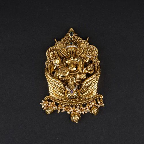 Saanvi Silver Ganesh Pendant