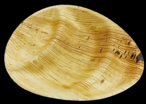 3 Compartment Areca Leaf Plate, Color : Natural