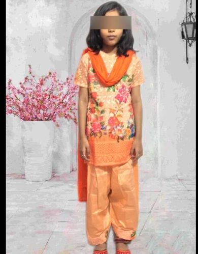 Chikankari Kurti Set For Kids 28 30 32