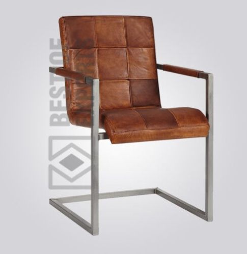 Industrial Leather Arm Chair