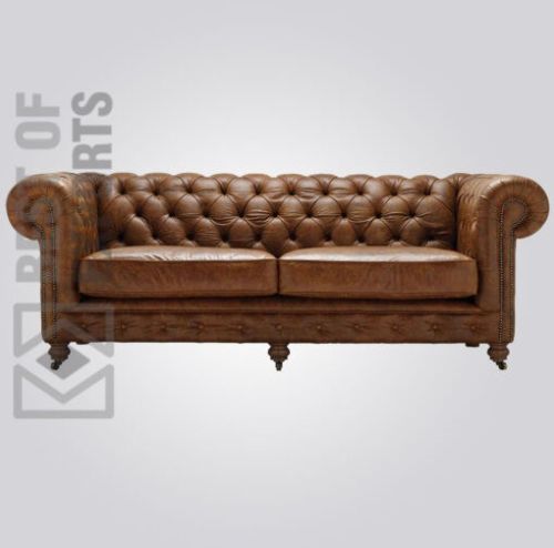 Royal Restaurant Leather Sofa, Color : Brown