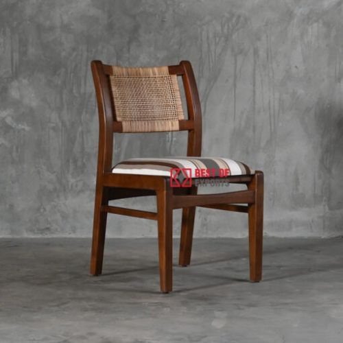 Acacia Wood Walnut Finish Wespa Restaurant Chair