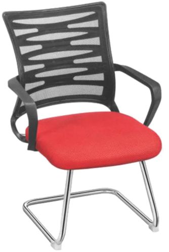 Breathable Mesh Visitor Chair In Red