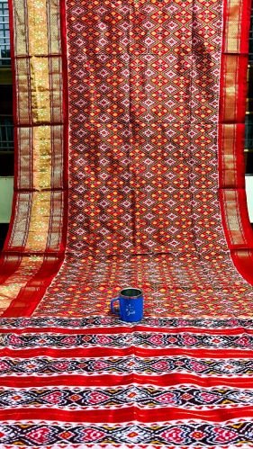 Printed Pochampally Ikkat Silk Saree Festive Wear