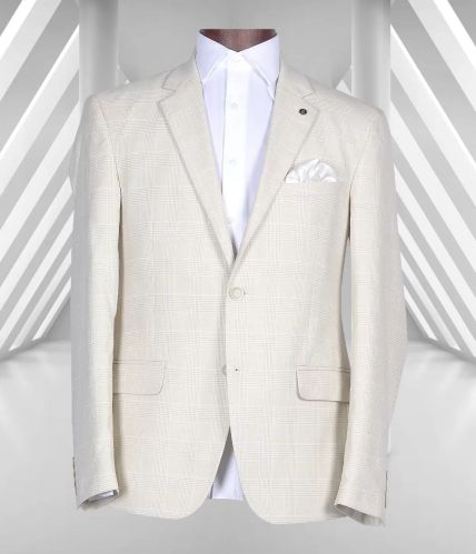 Beige Colored Slim Fit Men’s Casual Blazer