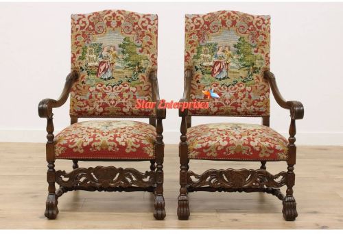 Star Enterprises Solid Wood Antique Carved Bedroom Chairs BDCH-064