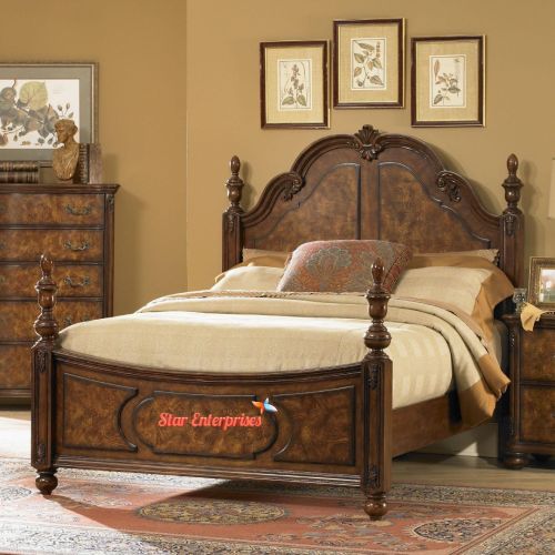 Antique Teak Wood King Size Bed BD-070