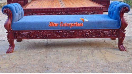 Star Enterprises Handcrafted Bed Bench BDB-028, Color : Blue