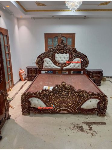 Star Enterprises Teak Wood King Size Bed BD-034