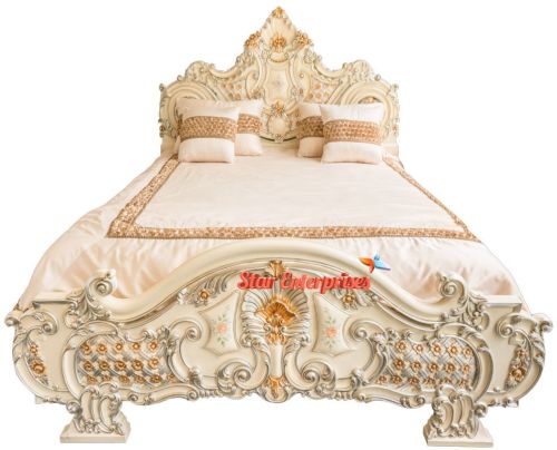 Teak Wood Luxury Designer King Size Bed BD-08