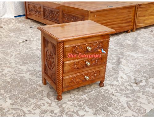 Star Enterprises Wooden Antique Bed Side Table BDSD-032