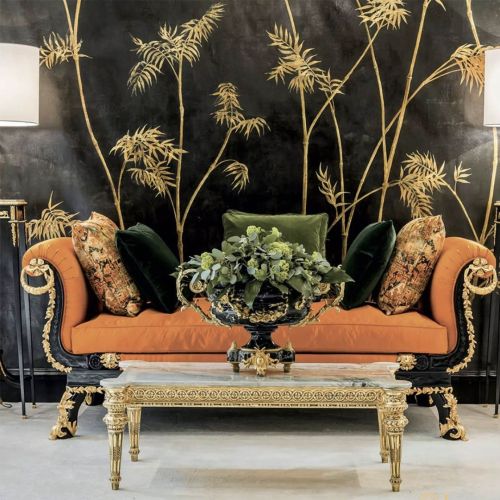 Star Enterprises Shiny Black Wooden Luxury Carved Bed Bench BDB-012