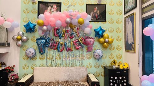 Foil Baby Shower Decoration At Home