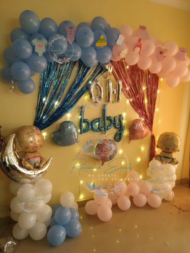 Baby Shower Decoration With Oh Baby Foil