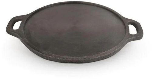 Black Induction Cast Iron Double Handle Tawa