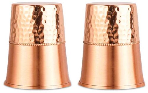 Hammered Copper Glass Set 2 Piece 300 Ml