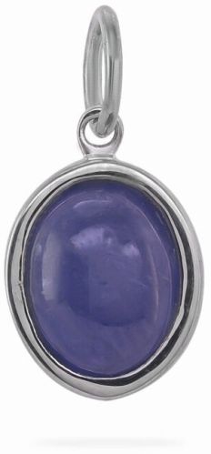 Moderate Violet Oval Cabochon Shaped 2.56 Carats Women Tanzanite Pendant