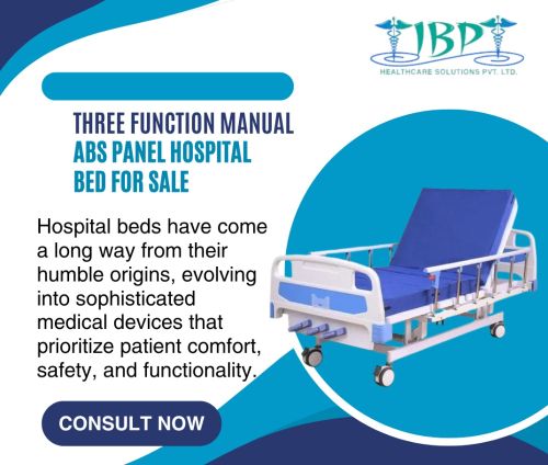 Three Function Manual ABS Panel Hospital Bed