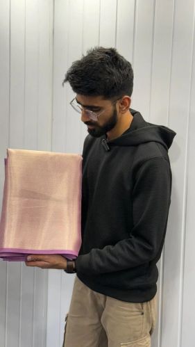 Bridal Kanjivaram Tissue Silk Saree, Saree Length : 5.5 Meter