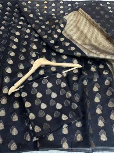 Glass Tissue Saree with Stones Embedded