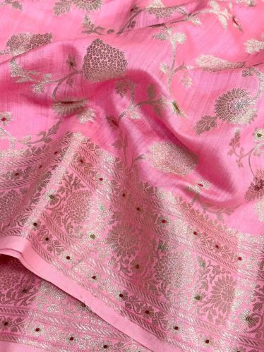 Intricate Meenakari Chiniya Silk Saree