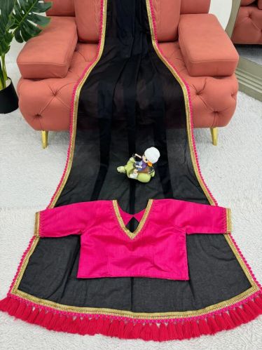 Mul Cotton Designer Saree, Saree Length : 5.5 Meter